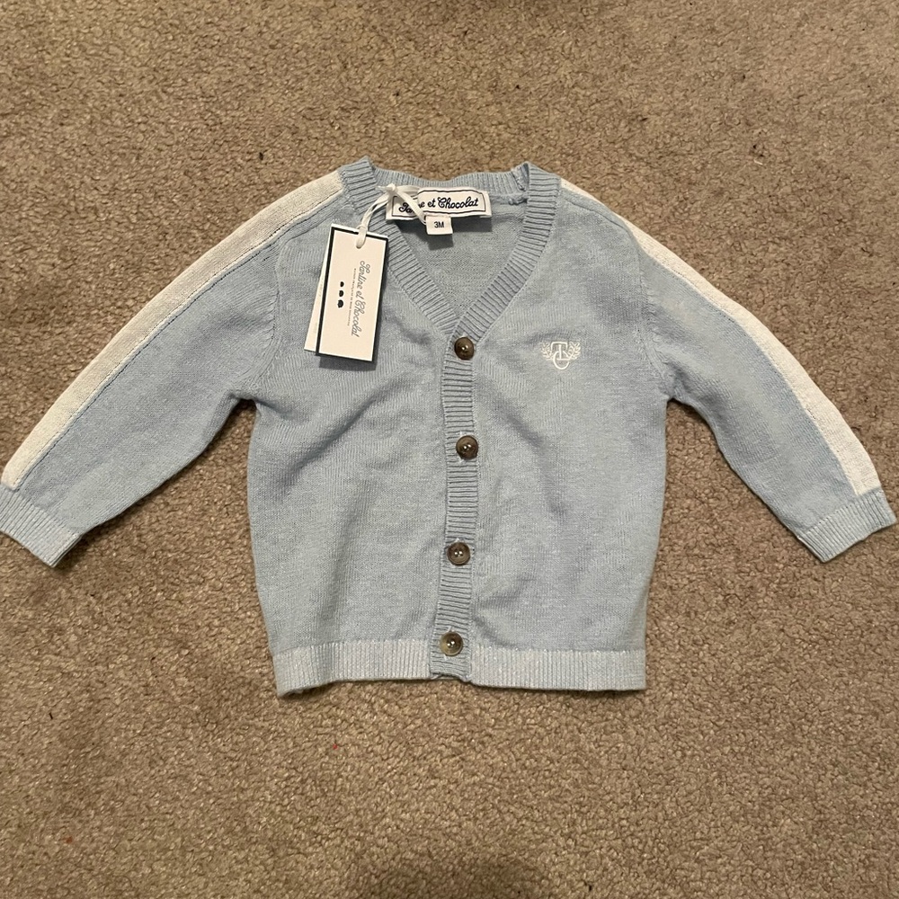 Blue Cardigan by Tartine et Chocolat